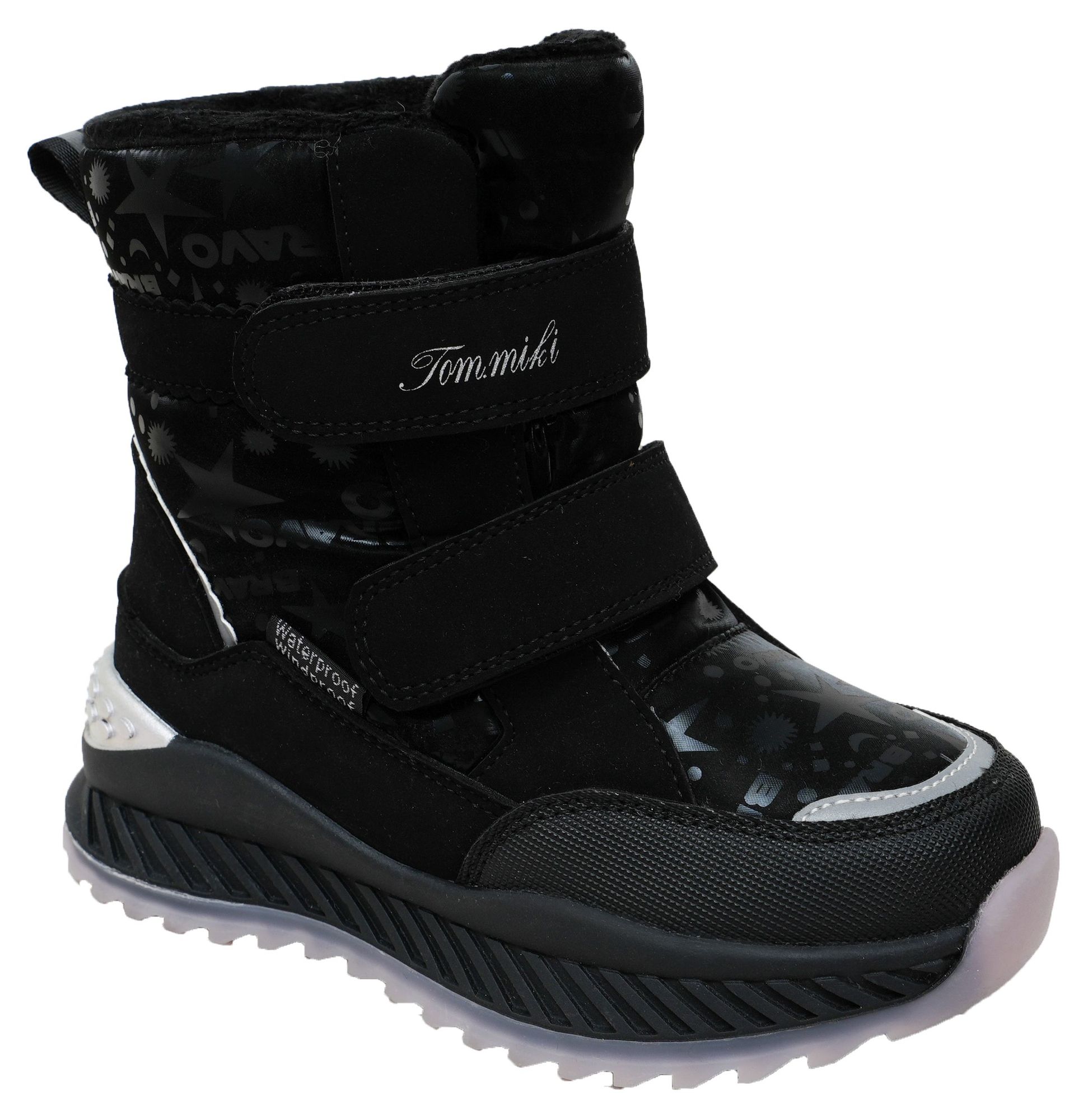 Ботинки Tom-Miki для девочек, размер 31, чёрный, T-10782-C