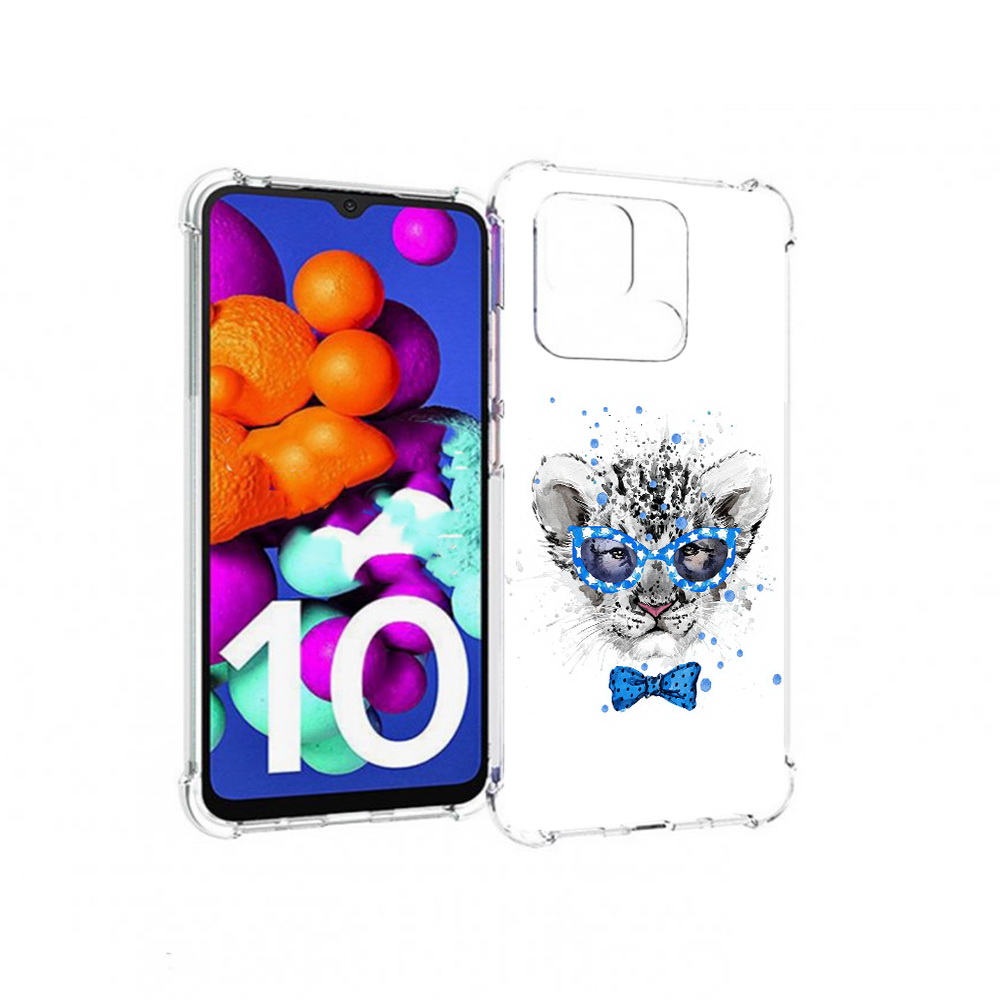 

Чехол MyPads Tocco для Xiaomi Redmi 10C тигренок с бабочкой, Прозрачный, Tocco