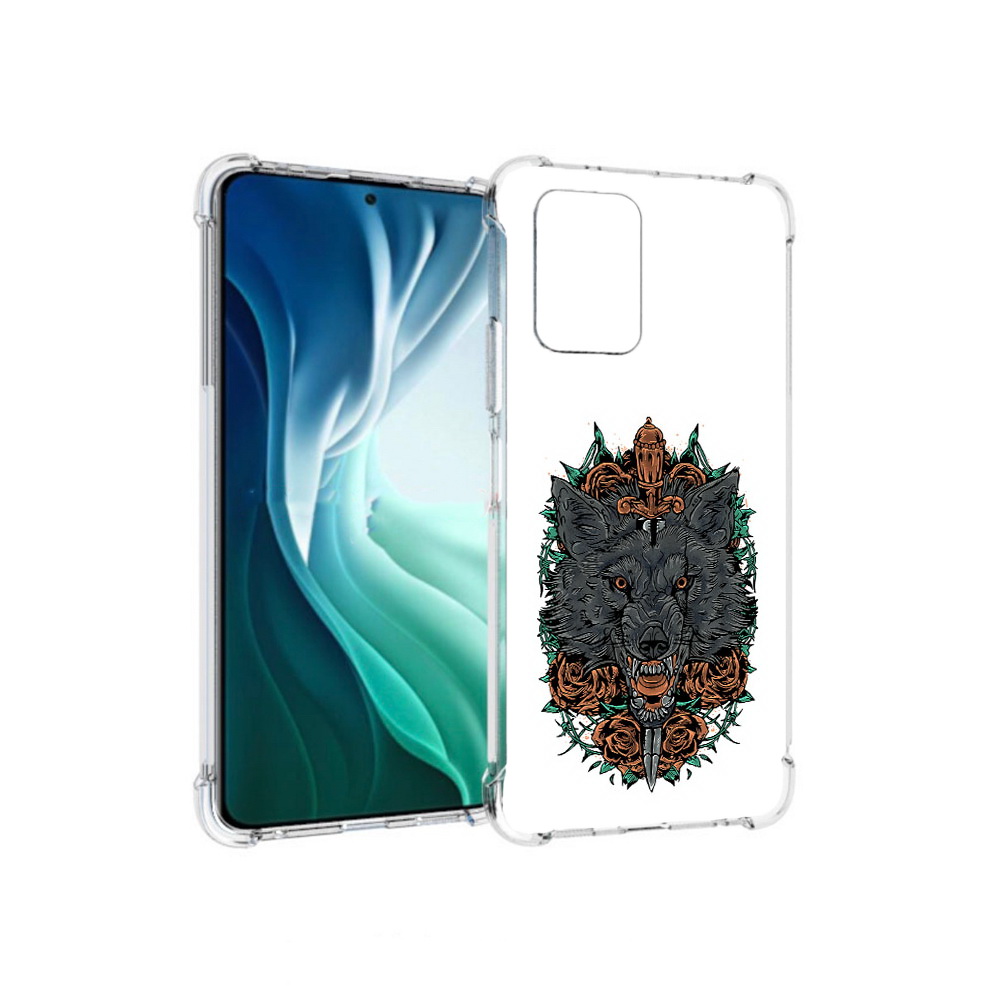 Чехол MyPads Tocco для Xiaomi Redmi Note 10 Pro 5G красивый злой волк (PT162244.283.409)