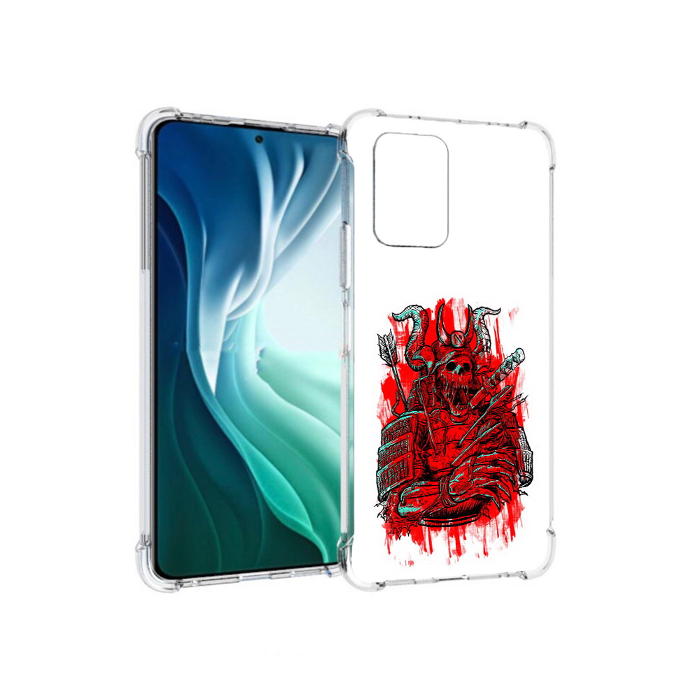 Чехол MyPads Tocco для Xiaomi Redmi Note 10 Pro 5G красный скелет воин (PT162244.283.413)