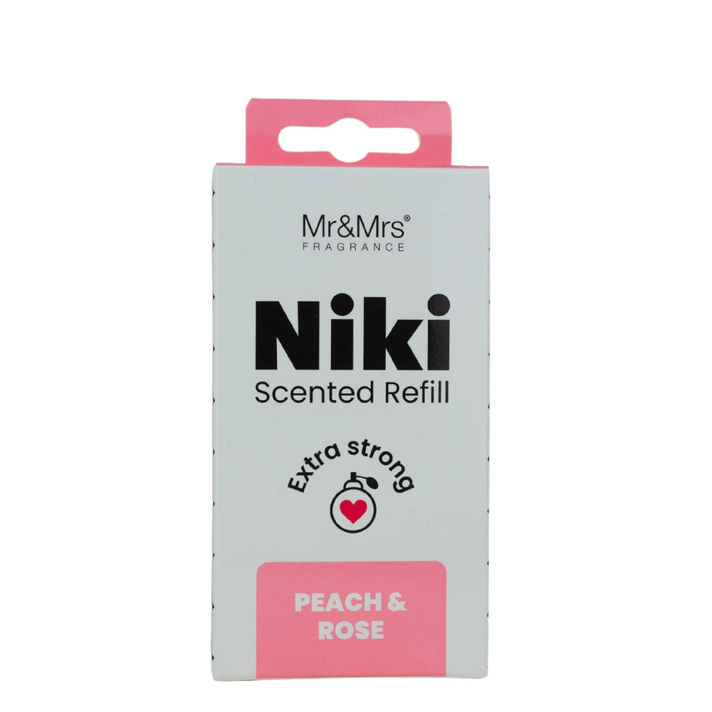 фото Сменный блок для ароматизатора авто mr&mrs fragrance niki peach&rose ( персик и роза )