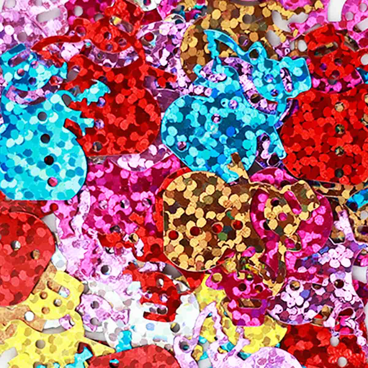 Блестки пайетки Дамское счастье Снеговик 772 20х18 см ассорти 40 гр 262₽