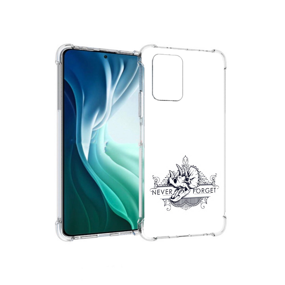 

Чехол MyPads Tocco для Xiaomi Redmi Note 10 Pro 5G логотип носорога никогда не забуду, Прозрачный, Tocco