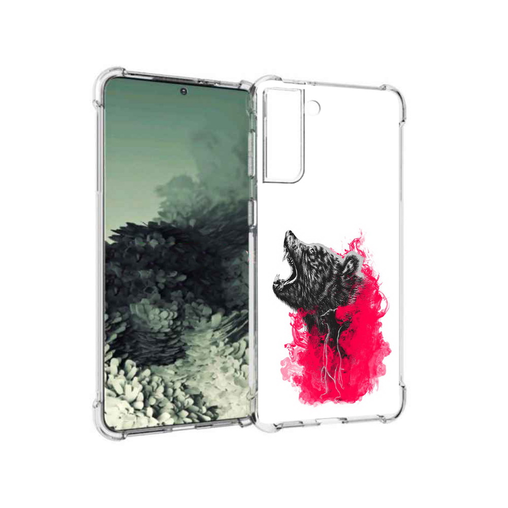 

Чехол MyPads Tocco для Samsung Galaxy S21+ медведь в дымке (PT157355.533.463), Прозрачный, Tocco