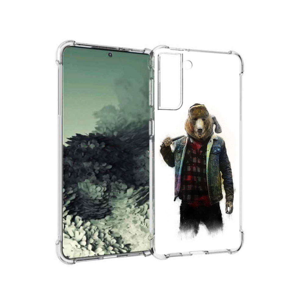 Чехол MyPads Tocco для Samsung Galaxy S21+ медведь с топором (PT157355.533.469)