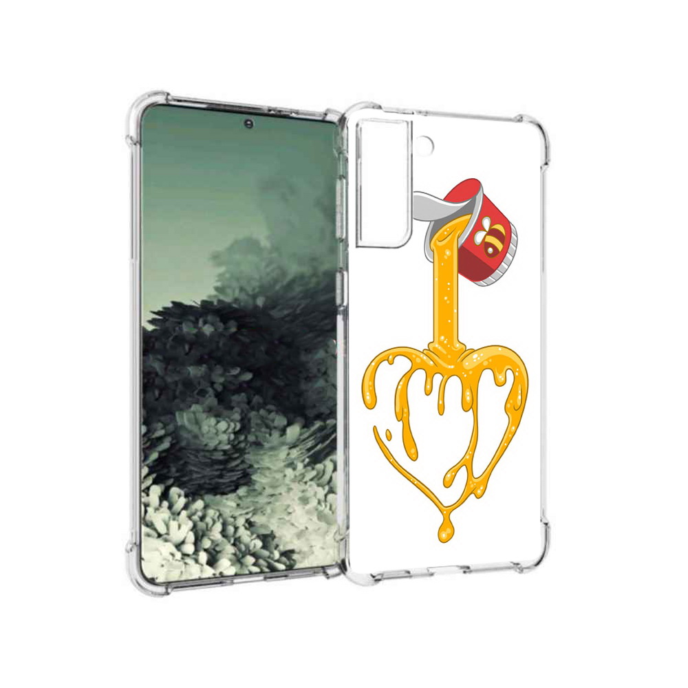 

Чехол MyPads Tocco для Samsung Galaxy S21+ медовое сердце (PT157355.533.471), Прозрачный, Tocco