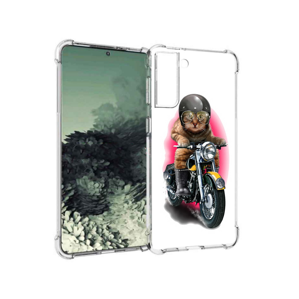 Чехол MyPads Tocco для Samsung Galaxy S21+ мото-кот (PT157355.533.485)