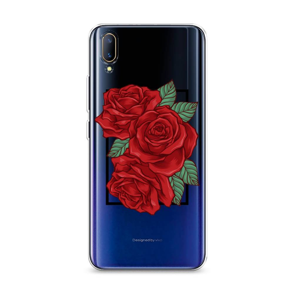 

Чехол на Vivo V11 "Три алые розы", Красный, 260850-2