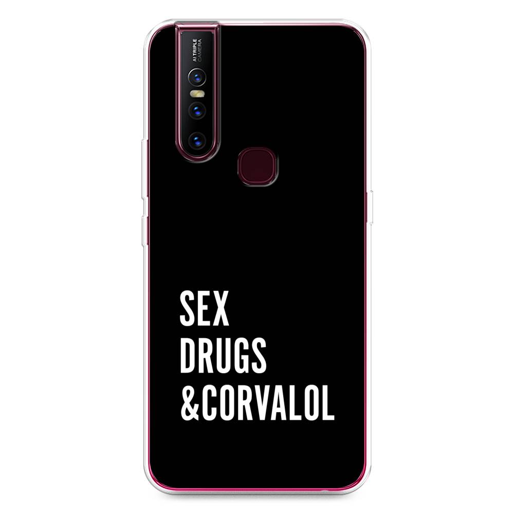 

Чехол для Vivo V15 "Corvalol", Черный;серый;белый, 261050-6
