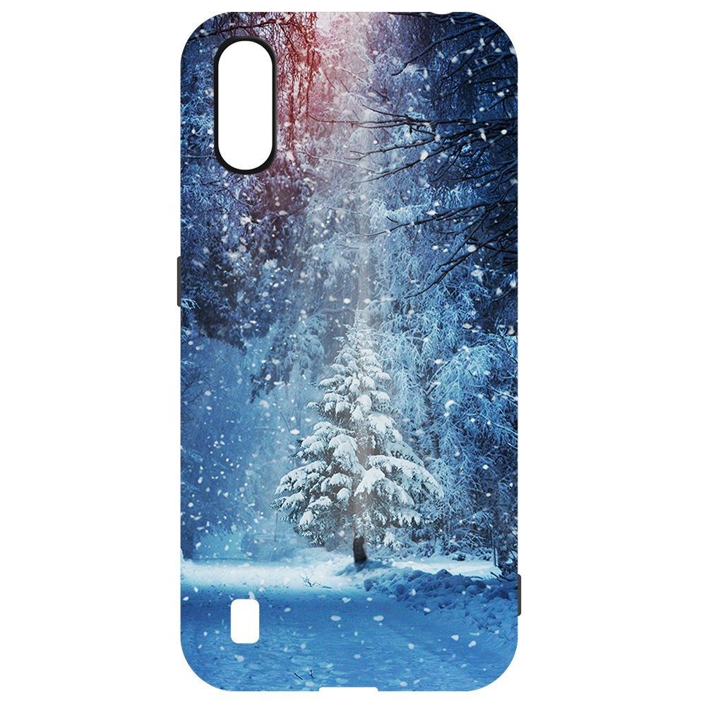 

Чехол-накладка Krutoff Софт Кейс Лесная ель для Samsung Galaxy M01 (M015) черный