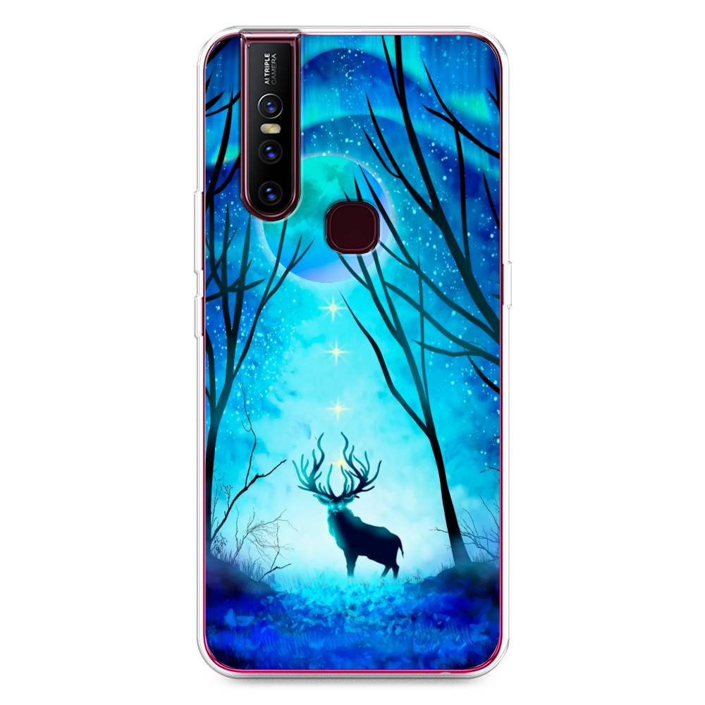 

Чехол для Vivo V15 "Олень северное сияние", Синий;черный;голубой, 261050-1