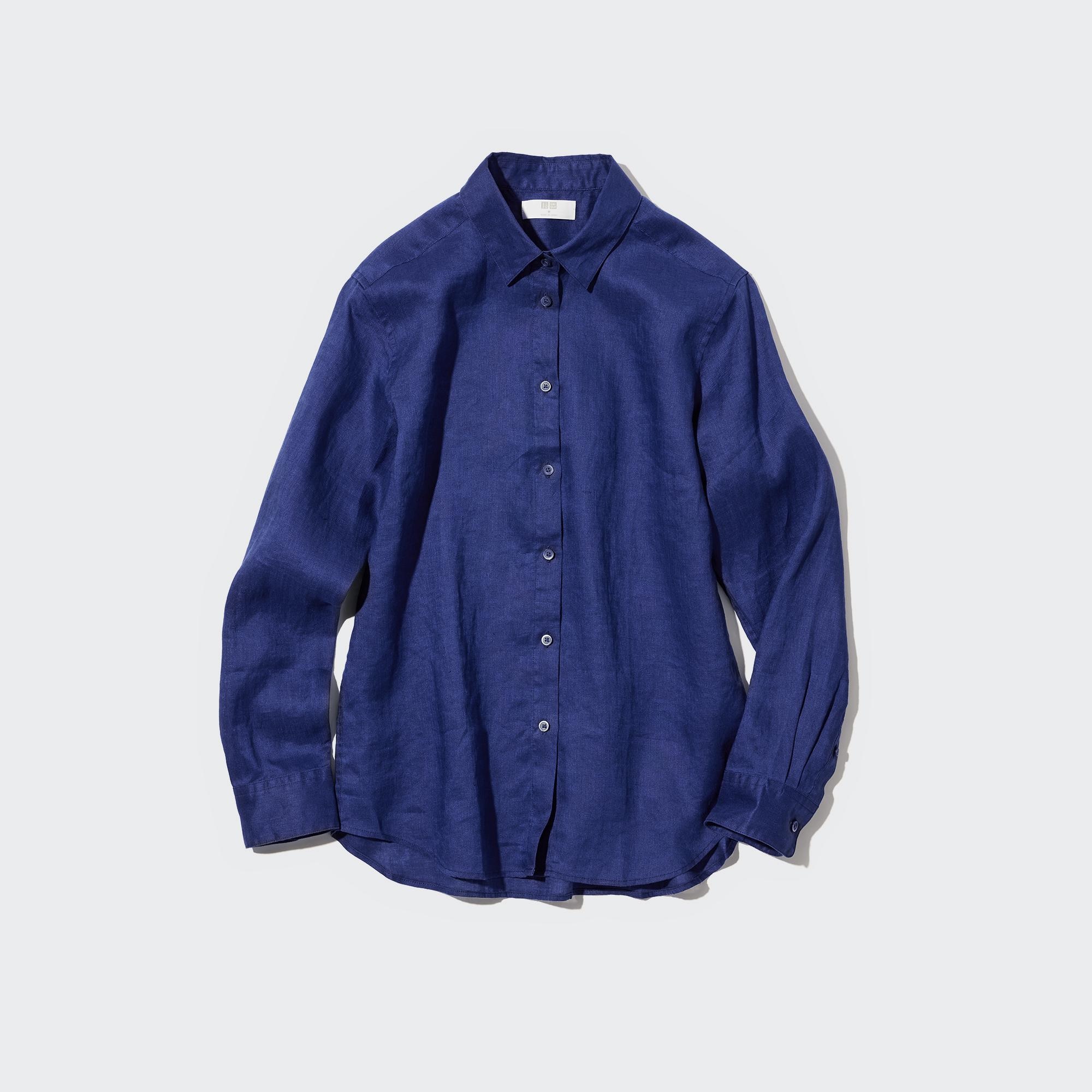 Рубашка женская UNIQLO 446845COL68 синяя XL (доставка из-за рубежа)