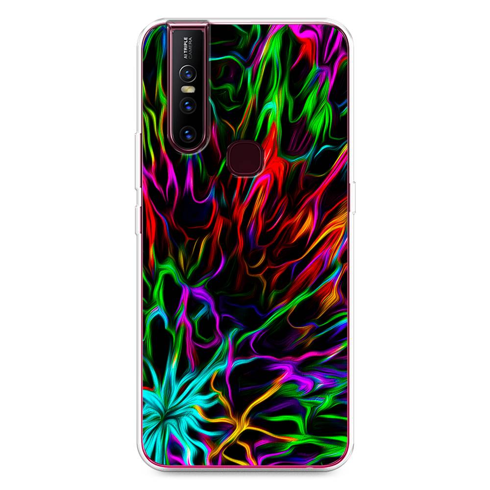 

Чехол для Vivo V15 "Разноцветные разводы", Голубой;зеленый;оранжевый, 261050-3