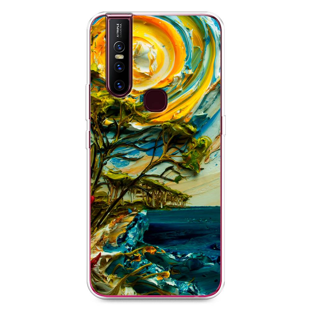 

Чехол для Vivo V15 "Солнце живопись", Желтый;синий, 261050-4