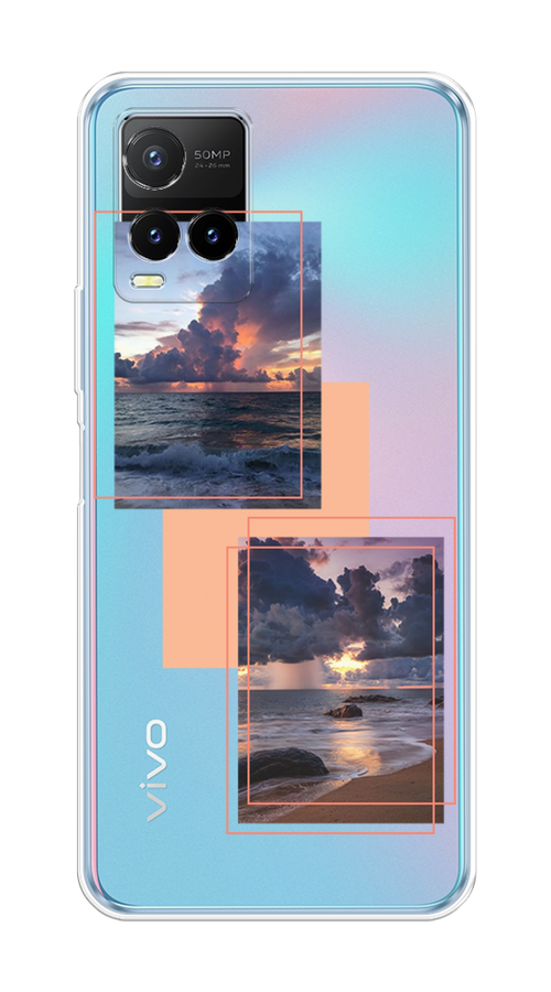 

Чехол на Vivo Y33s/Y21 "Sky collage", Розовый;прозрачный;синий, 265850-1
