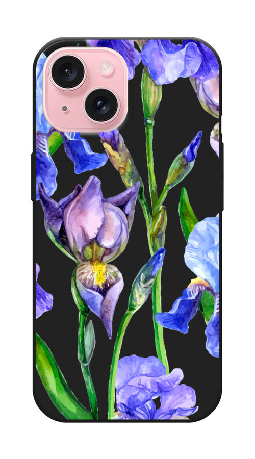 

Чехол Awog на Apple iPhone 15 "Синие ирисы", Фиолетовый;голубой;зеленый, 15552-1