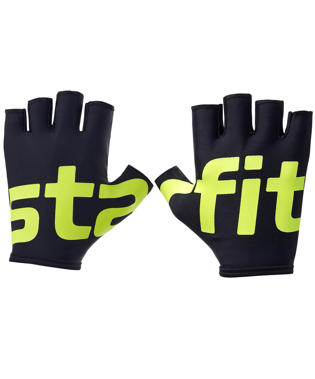 Перчатки для фитнеса Starfit WG-102, черный/ярко-зеленый