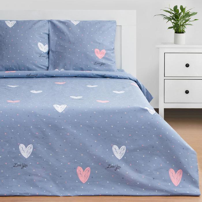 Постельное белье Этель дуэт Love for two 143x215см-2шт,240x220см,70x70см-2шт