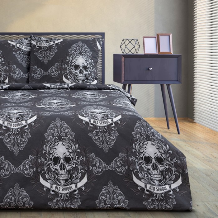 

Постельное белье Этель дуэт Old school 143x215 см 2 шт,220x240 см,70x70 см 2 шт, бязь, Этель MAN's collection