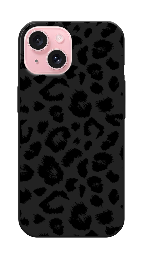 

Чехол Awog на Apple iPhone 15 "Окрас леопарда фон", Черный, 15552-1