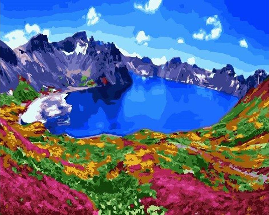

Картина по номерам Paintboy (Premium) «Горное озеро», GX22486, Горное озеро