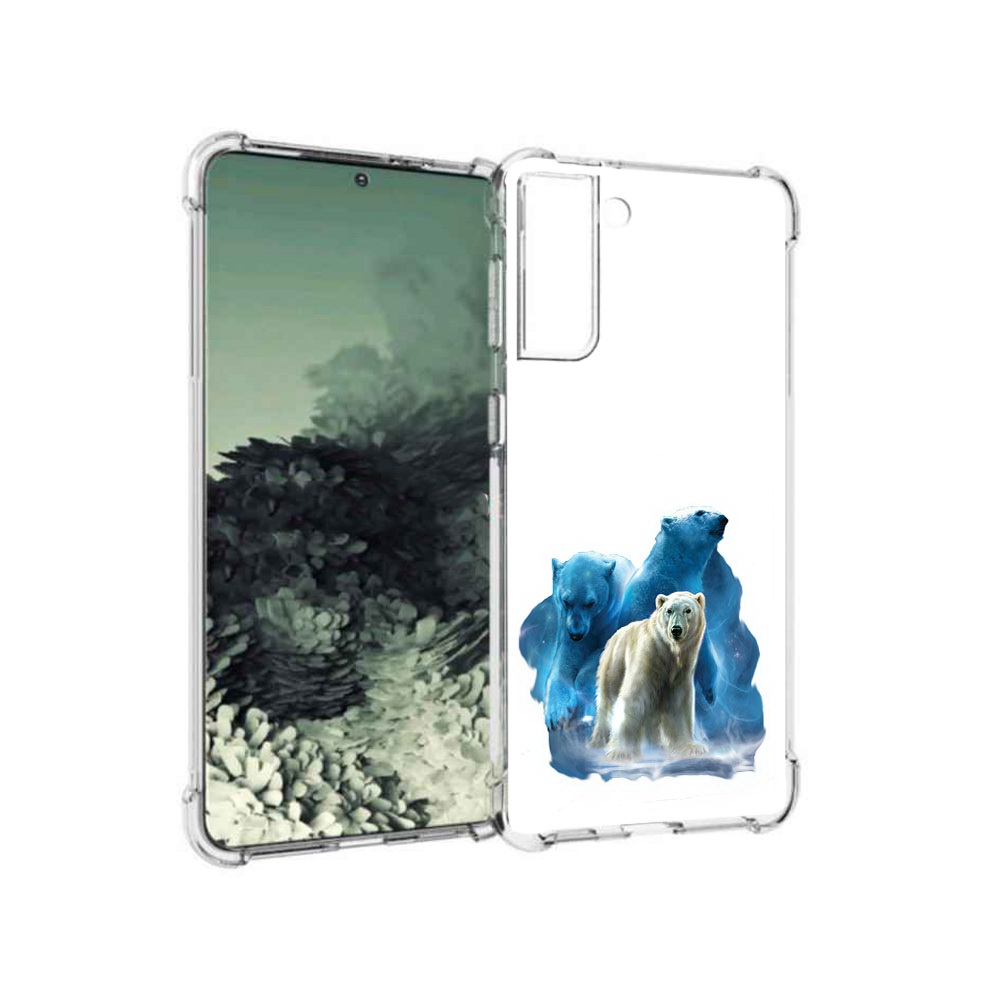 

Чехол MyPads Tocco для Samsung Galaxy S21+ полярный медведь (PT157355.533.549), Прозрачный, Tocco