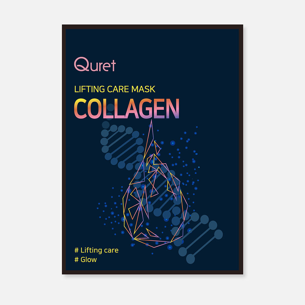 Маска для лица Quret Lifting Care Collagen, тканевая, восстанавливающая, 25 мл