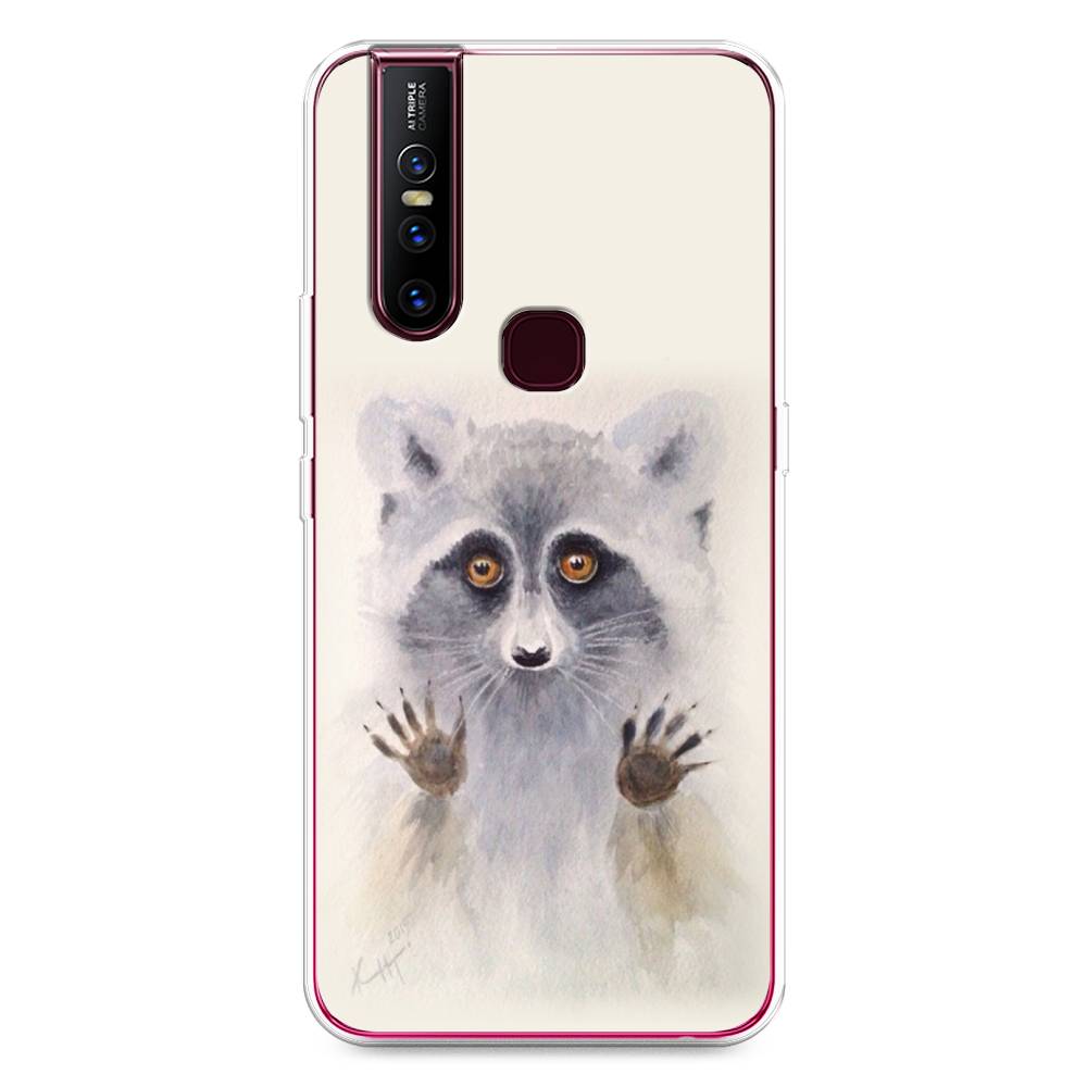 

Чехол для Vivo V15 "Енот за стеклом", Бежевый;серый, 261050-4