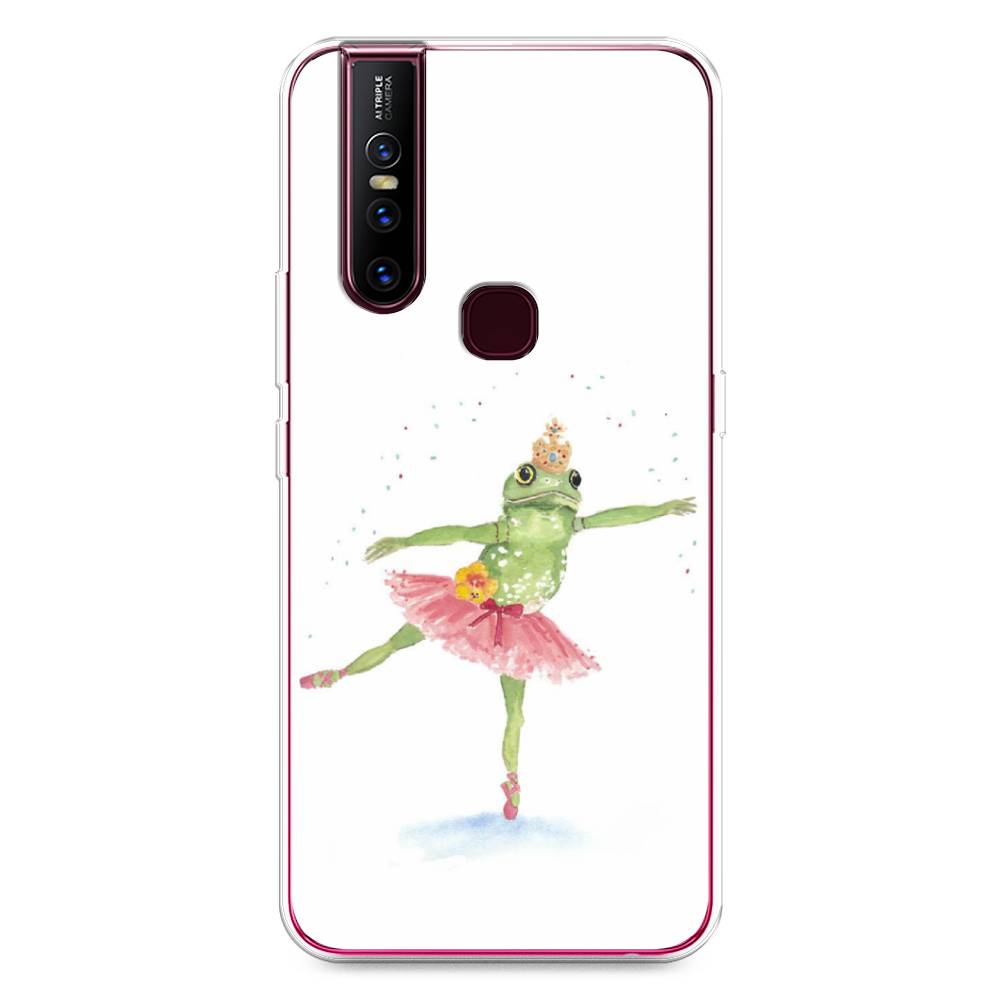 

Чехол для Vivo V15 "Лягушка-балерина", Зеленый, 261050-4