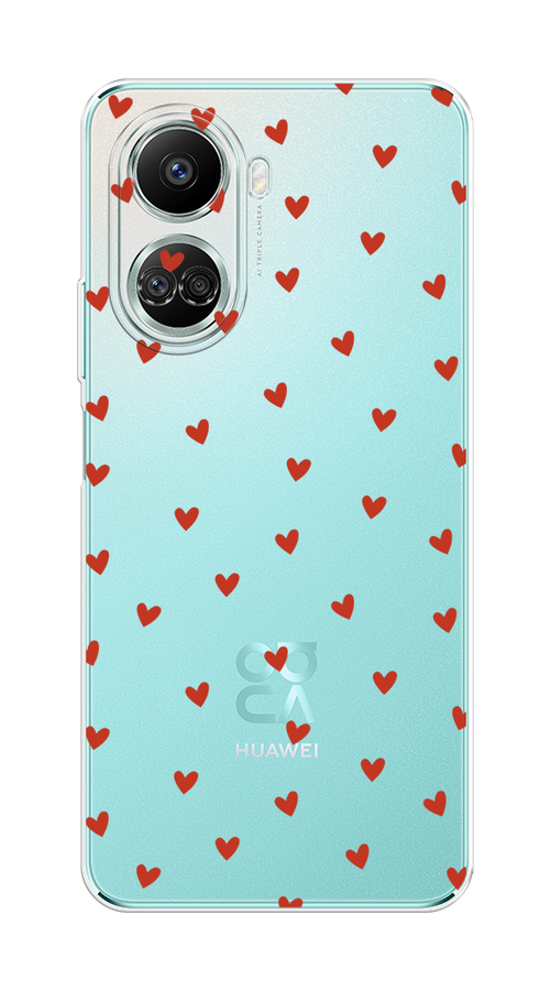 

Чехол на Huawei nova 10 SE "Red hearts", Красный;прозрачный, 6109650-1