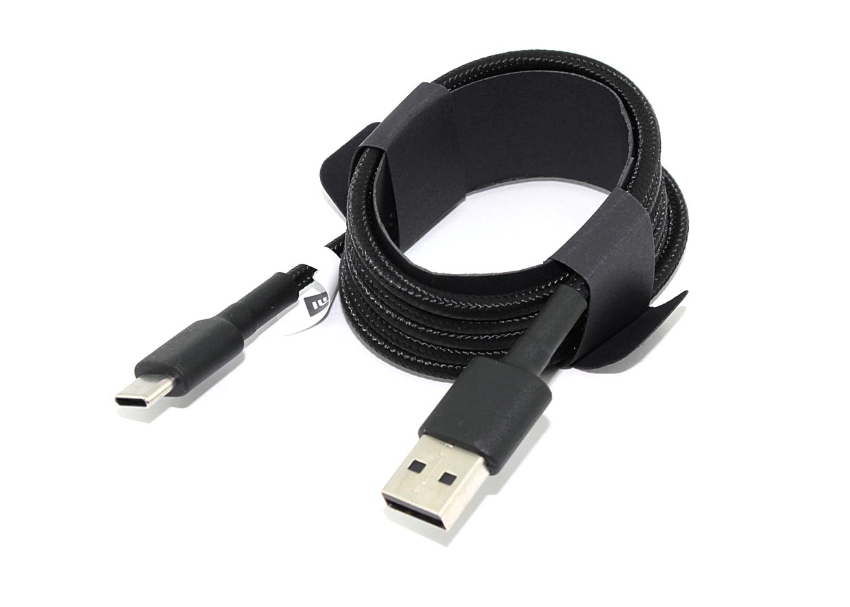 фото Кабель xiaomi mi braided usb type-c 1m черный oem