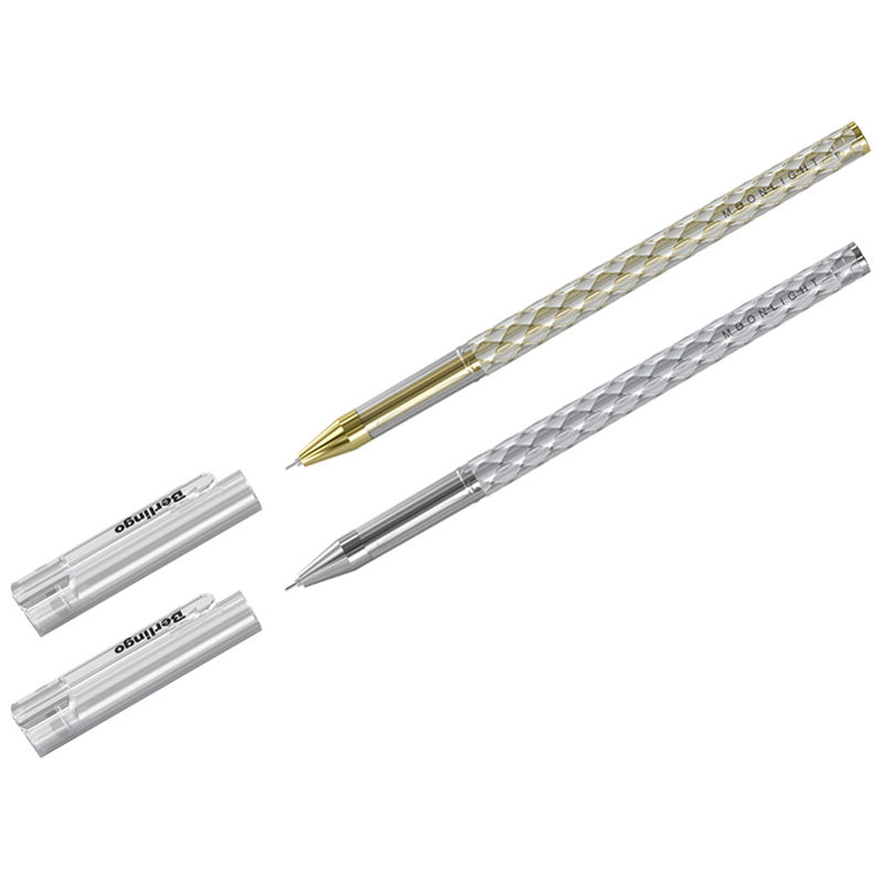 

Ручка гелевая Berlingo Moonlight черная, 0,5 мм, игольчатый узел, 2 шт