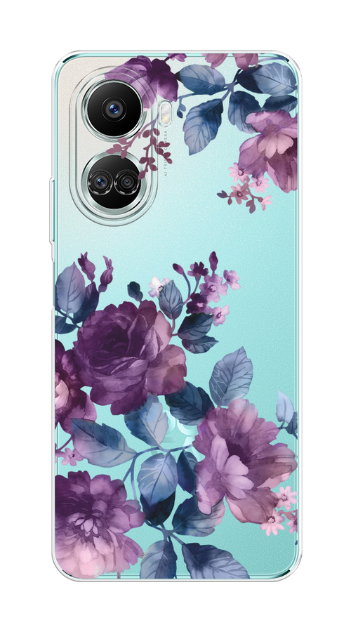 

Чехол на Huawei nova 10 SE "Purple Blossoms", Синий;фиолетовый, 6109650-1