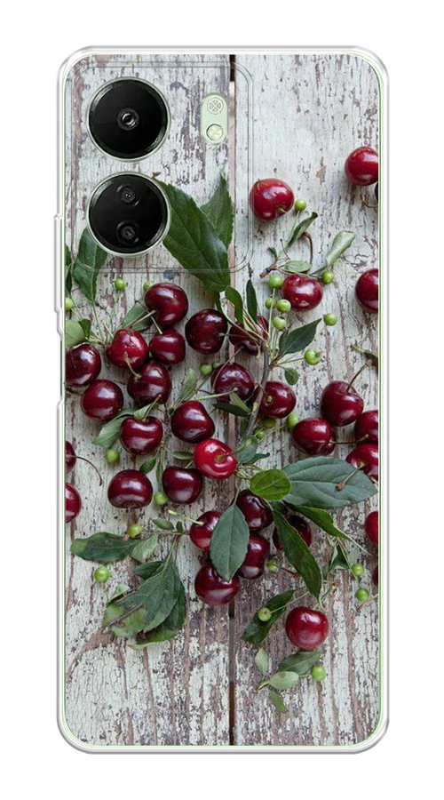 

Чехол на Xiaomi Redmi 13C, Poco C65 "Вишня", Бордовый;зеленый;серый, 320550-1