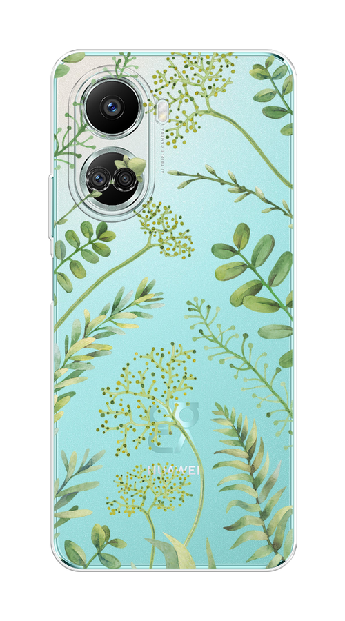 

Чехол на Huawei nova 10 SE "Green Leaves", Зеленый;прозрачный, 6109650-1