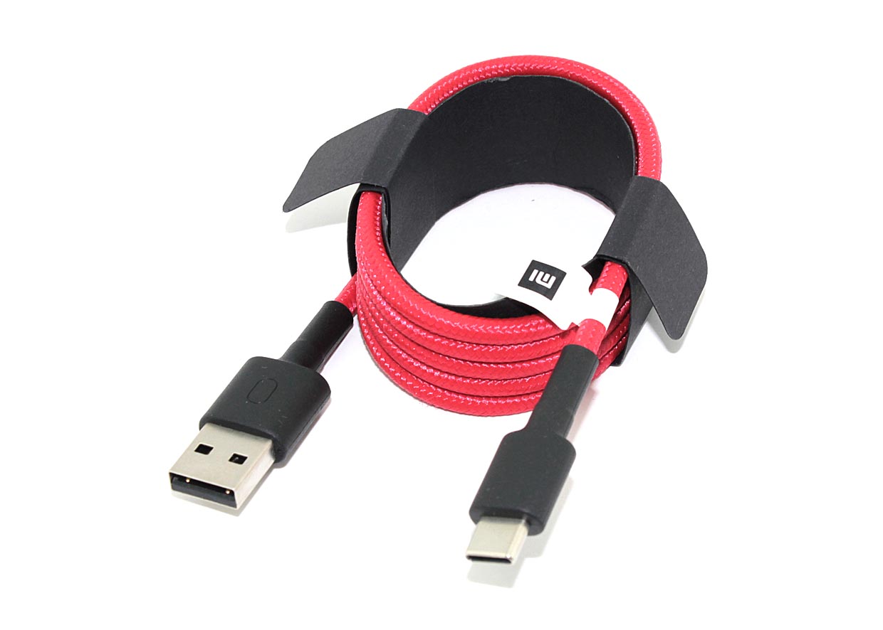 фото Кабель xiaomi mi braided usb type-c 1m красный oem