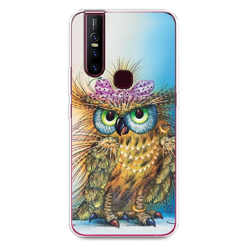 

Чехол для Vivo V15 "Модная сова", Коричневый;голубой, 261050-1