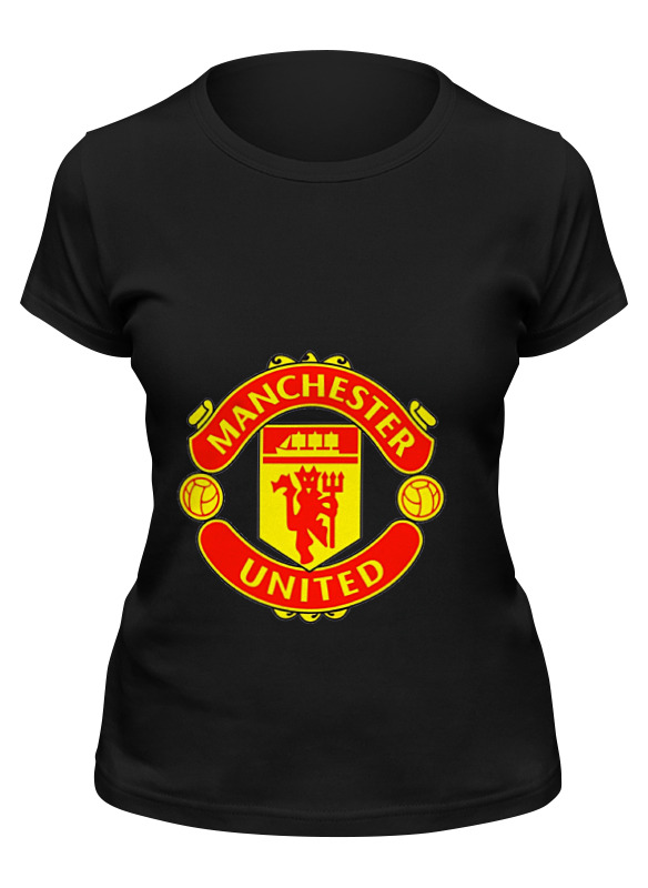 

Футболка женская Printio Manchester united черная M, Черный, Manchester united