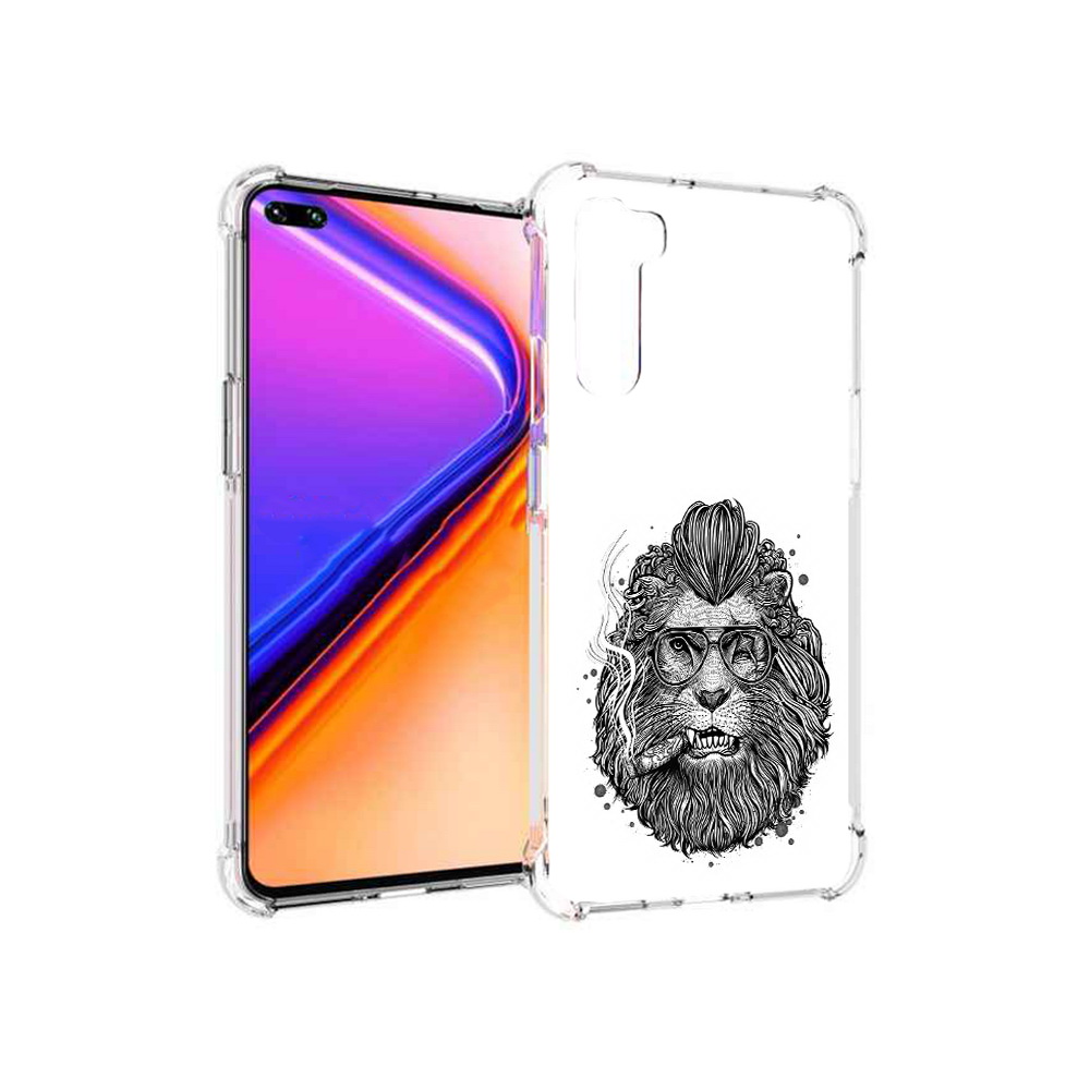 

Чехол MyPads Tocco для OnePlus Nord курящий лев (PT227045.136.432), Прозрачный, Tocco