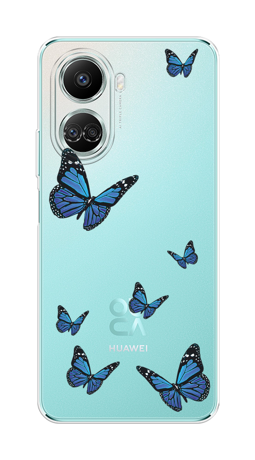 

Чехол на Huawei nova 10 SE "Blue butterflies", Синий;черный, 6109650-1