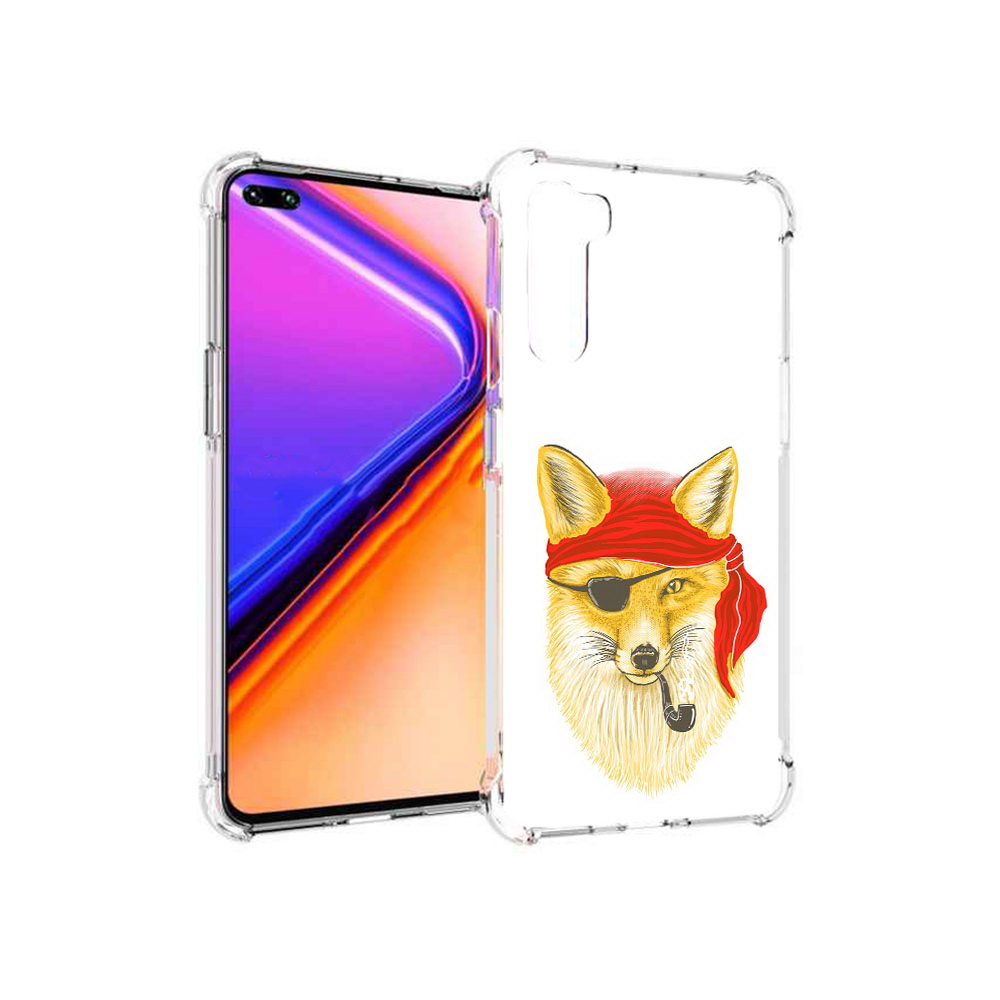 

Чехол MyPads Tocco для OnePlus Nord лиса-пират (PT227045.136.440), Прозрачный, Tocco