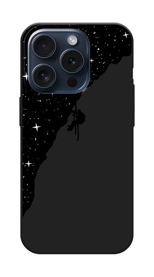 

Чехол Awog на Apple iPhone 15 Pro "Скалолаз в космосе", Черный;белый;бежевый, 15752-1
