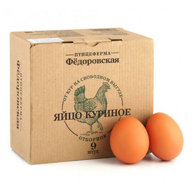 

Яйца куриные Птицеферма Федоровская Свободный выгул С1 9 шт