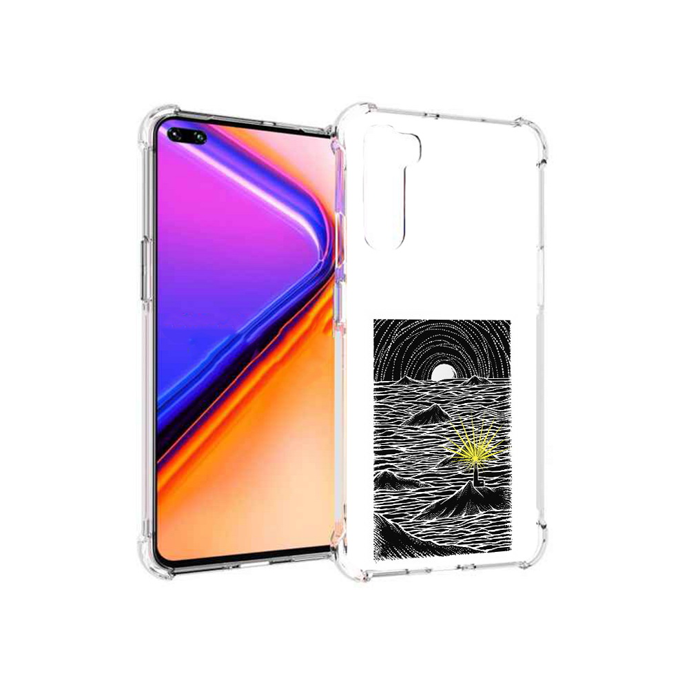 

Чехол MyPads Tocco для OnePlus Nord маяк в черно белом море (PT227045.136.460), Прозрачный, Tocco
