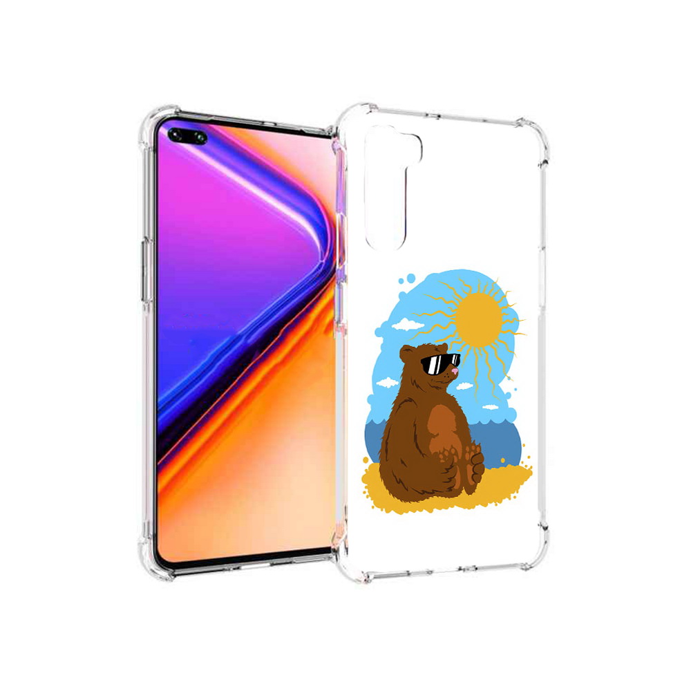 

Чехол MyPads Tocco для OnePlus Nord медведь на чиле (PT227045.136.468), Прозрачный, Tocco