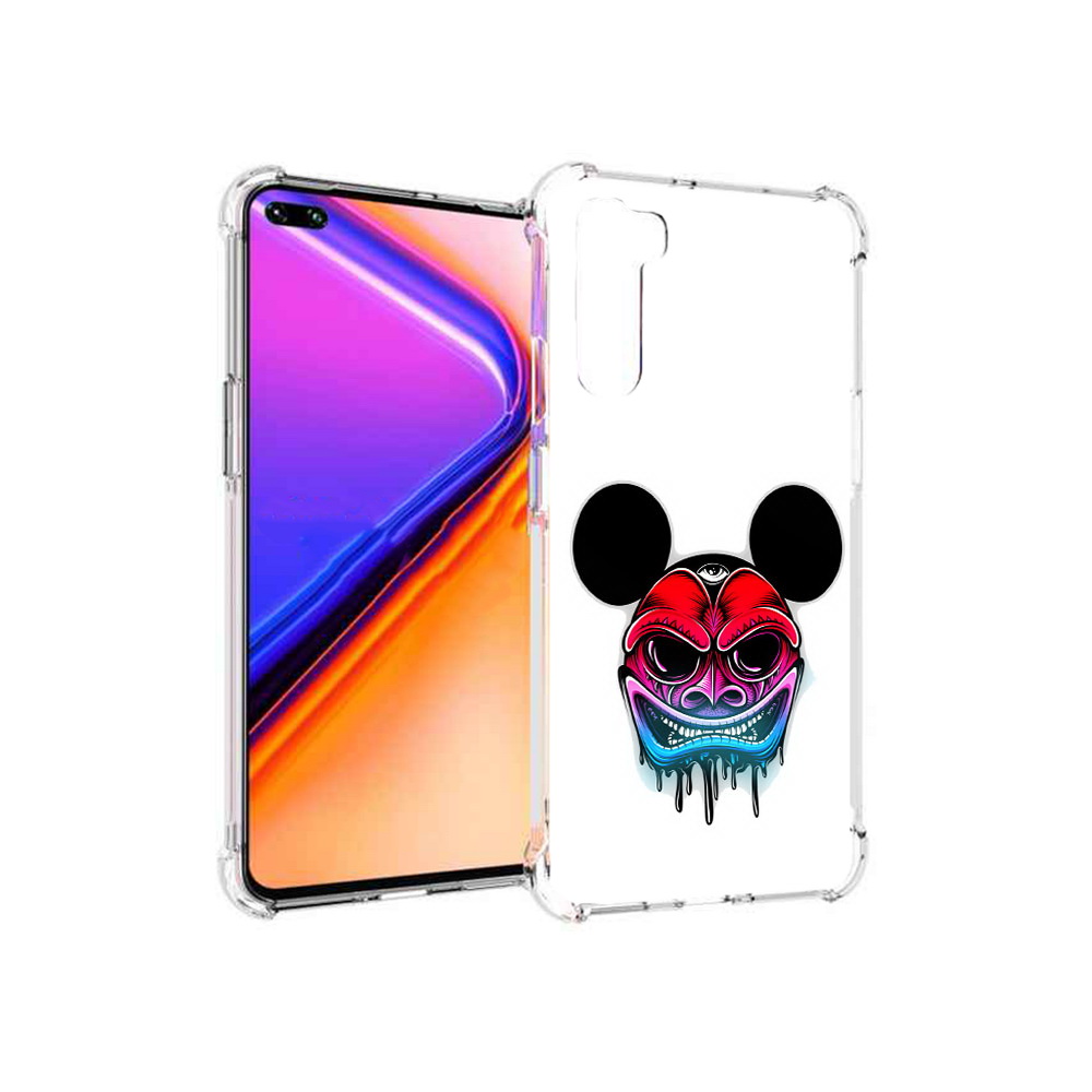 

Чехол MyPads Tocco для OnePlus Nord микки в маске (PT227045.136.473), Прозрачный, Tocco
