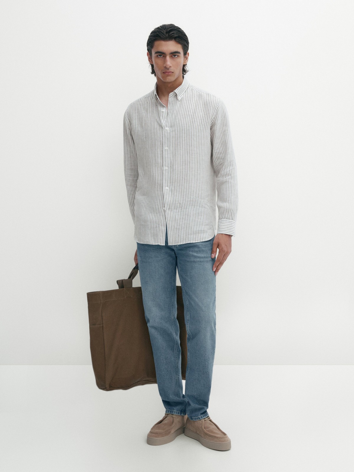 

Рубашка мужская Massimo Dutti 0189/369-I2024 зеленая M, Зеленый, 0189/369-I2024