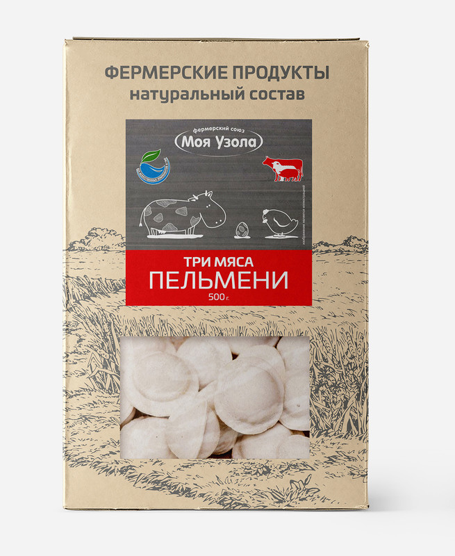 

Пельмени Моя Узола Три мяса, 500 г