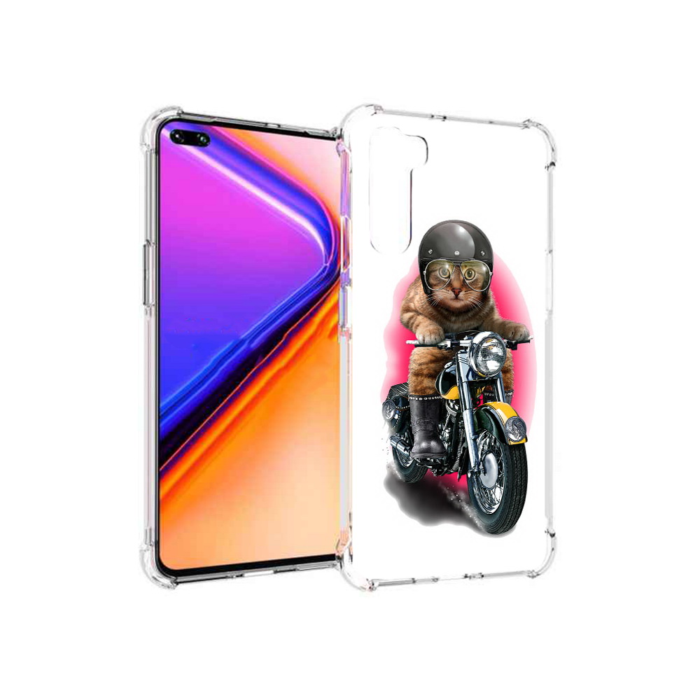 

Чехол MyPads Tocco для OnePlus Nord мото-кот (PT227045.136.485), Прозрачный, Tocco