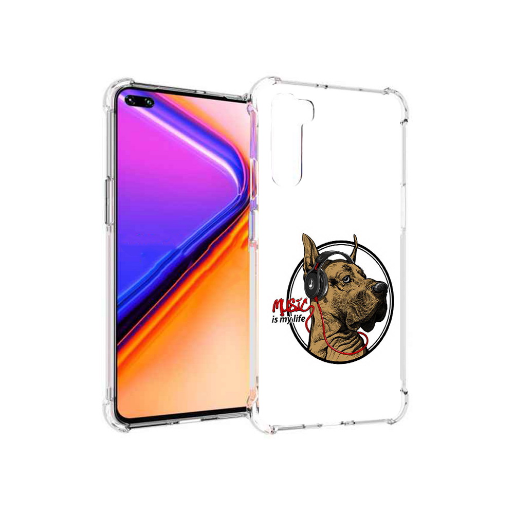 

Чехол MyPads Tocco для OnePlus Nord музыкальная собака (PT227045.136.490), Прозрачный, Tocco